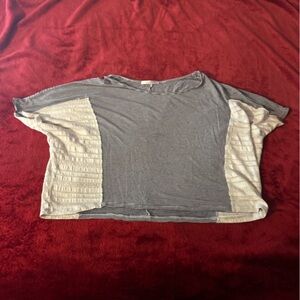 Cropped White/Blue striped T-Shirtrt